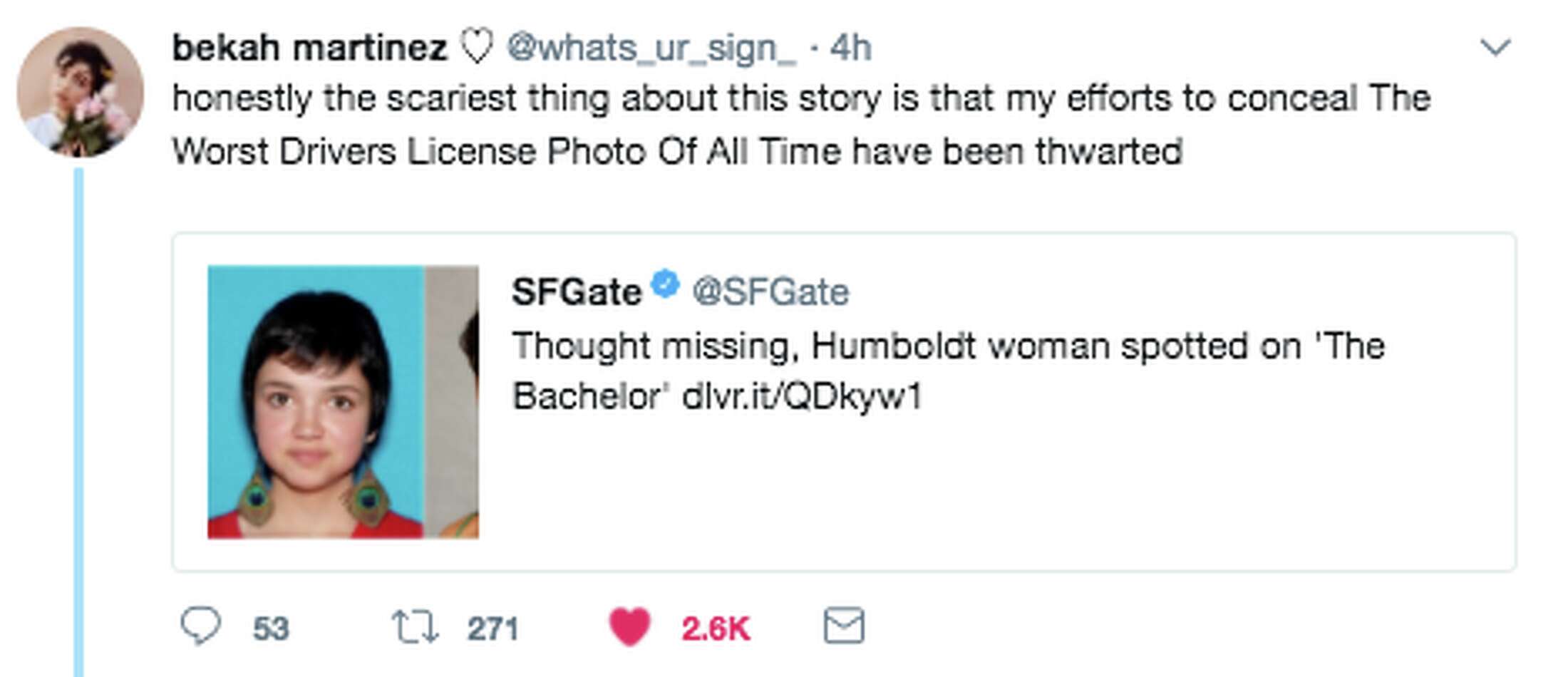 Feds thought she was missing in Humboldt, but woman was spotted on 'The