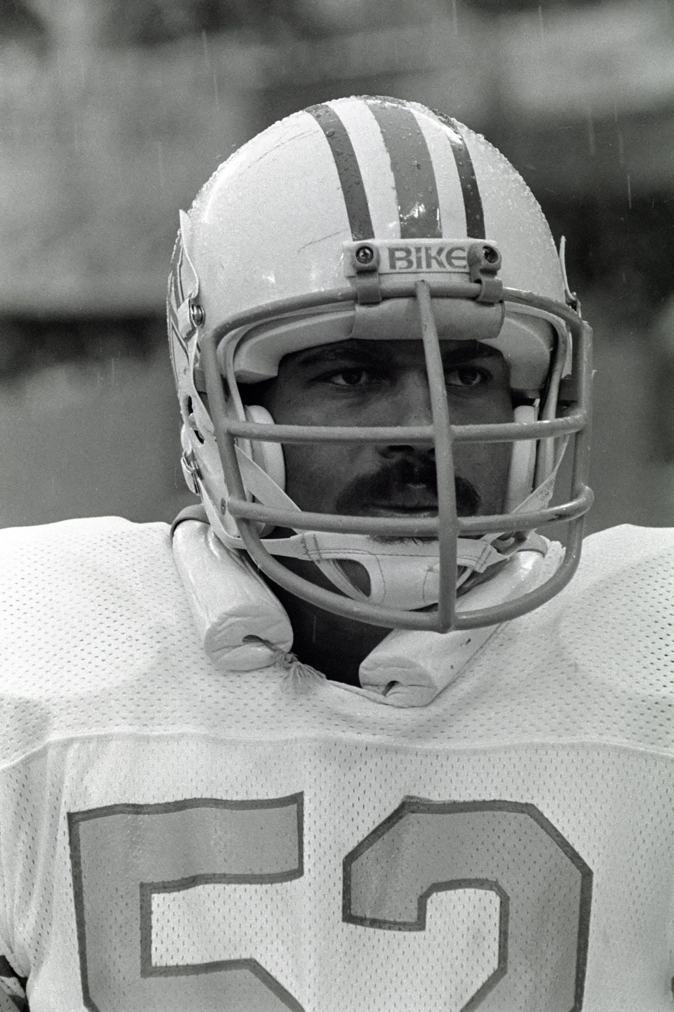 Hall of Fame linebacker Robert Brazile raises a sword as the