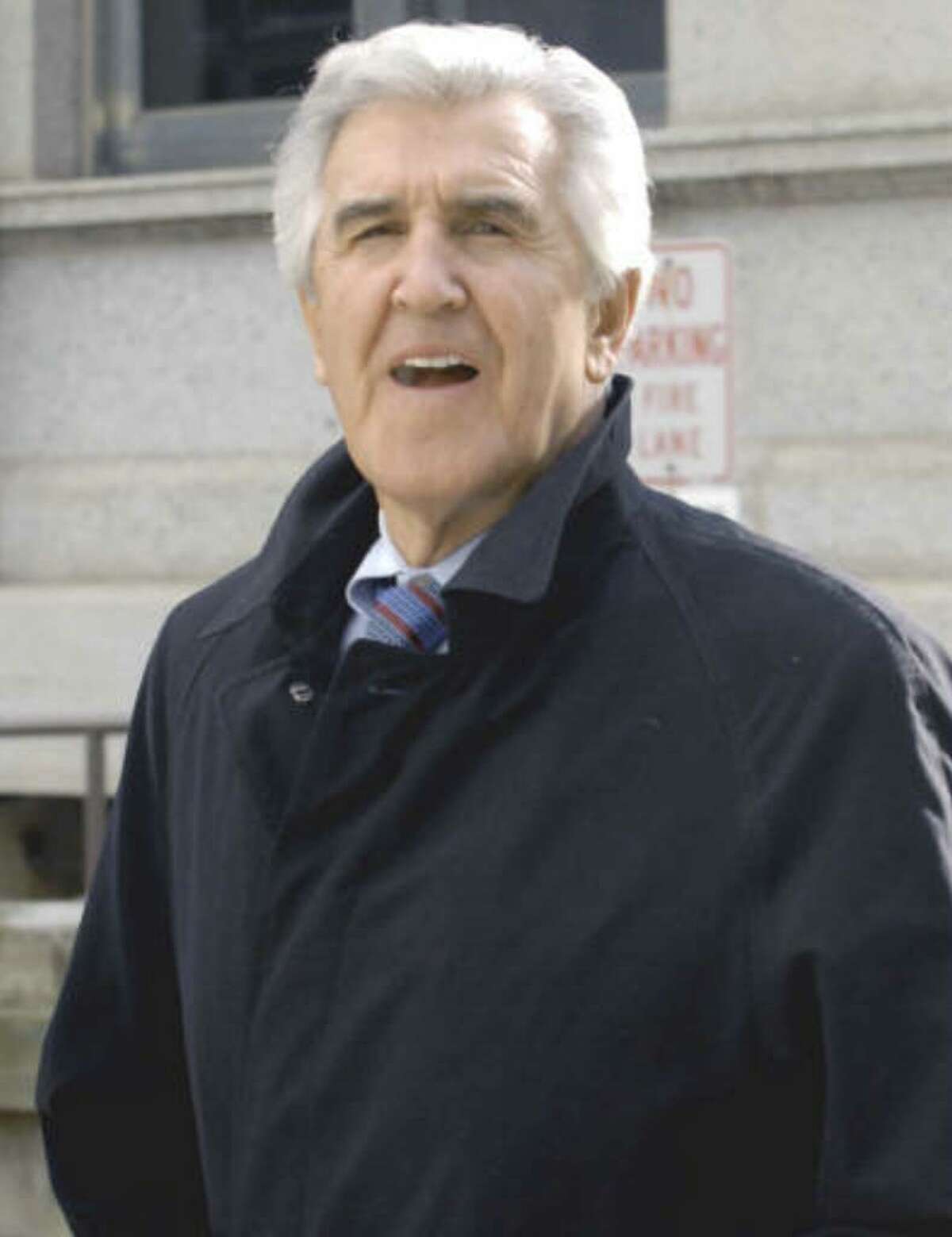 Former State Senator Joseph Bruno walks back to federal court following lunch in Albany, N.Y., Nov. 6, 2009. (Michael P. Farrell/Times Union)