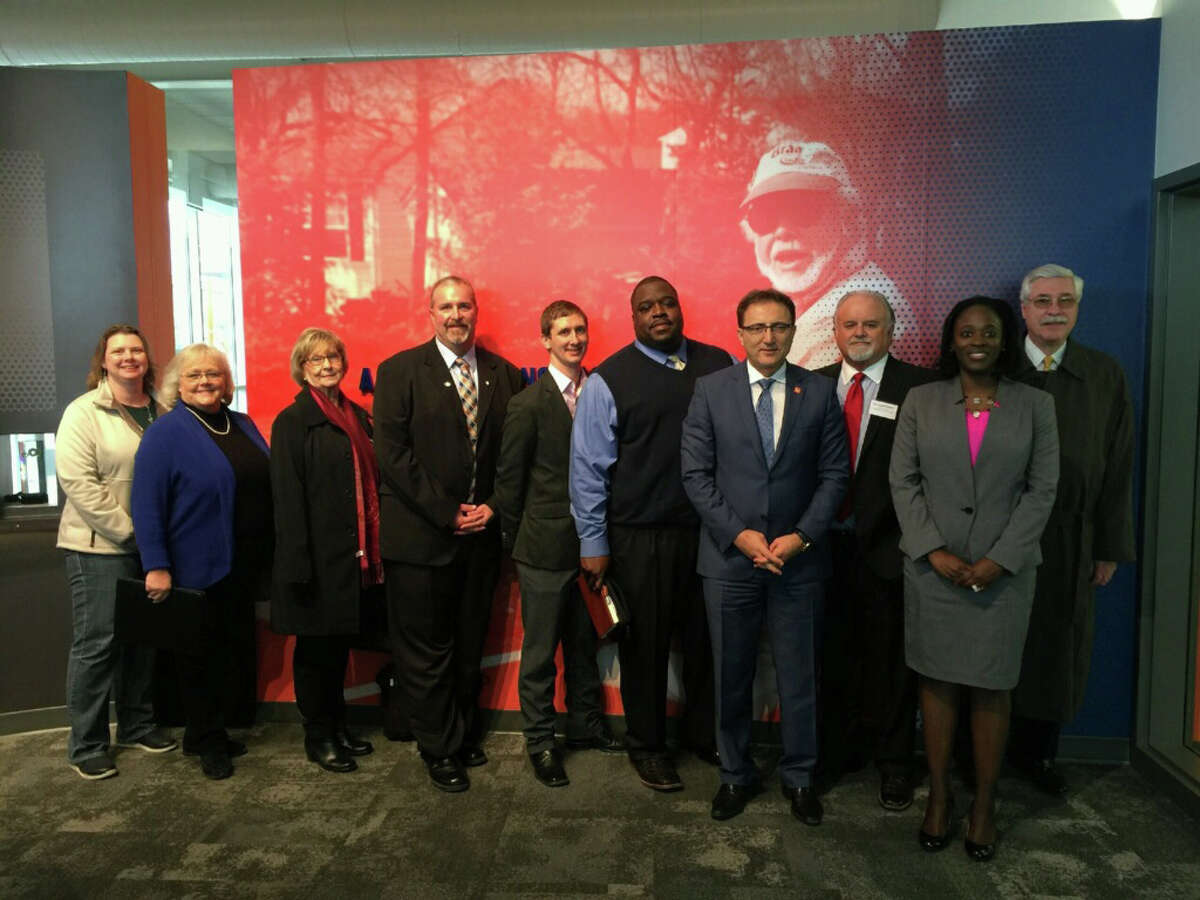 COCISD Superintendent Dr. Leland Moore, district administrators, and Board of Trustees President Barbara Moore traveled to Sam Houston State University on Friday, Jan. 19, to attend a Collaborative Workforce Development Meeting with university leaders.