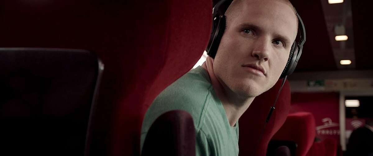 Spencer Stone in "The 15:17 to Paris." (Warner Bros.)
