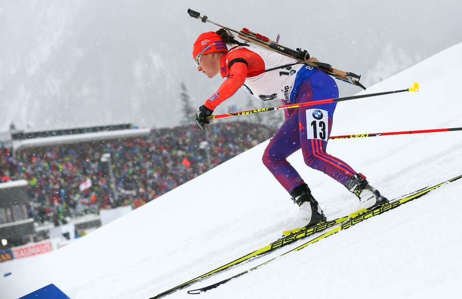 Joanne Reid of USA competes during the IBU Biathlon World Cup Women's Sprint on Jan. 14, 2017 in Ruhpolding, Germany. Photo: Laurent Salino/Agence Zoom / Getty Images / 2017 Getty Images