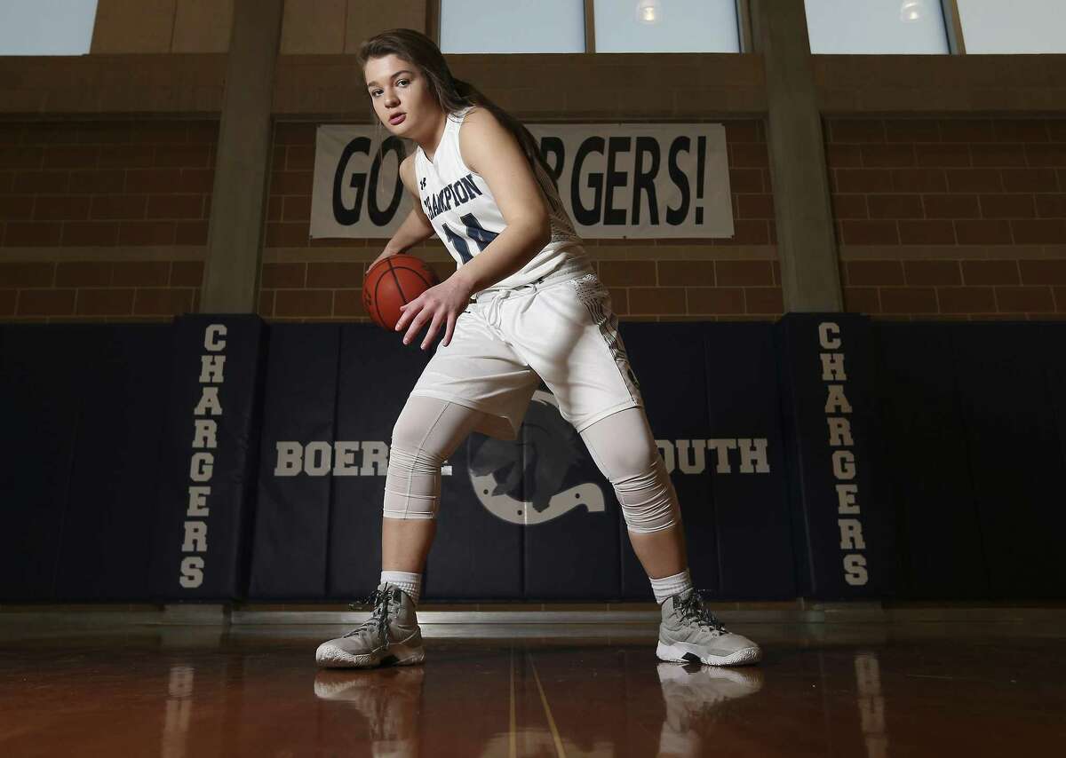 Boerne Champion senior Katlyn Ghavidel, according to records, is believed to be Texas' all-time girls leader in 3-pointers. The University Interscholastic League will be marking its 30th anniversary of the adoption of the 3-pointer in high school basketball. (Kin Man Hui/San Antonio Express-News)