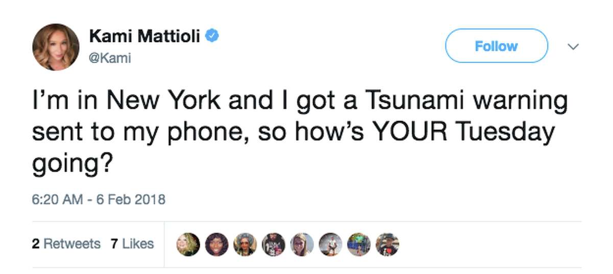 People responded on social media after a routine National Weather Service test on Tuesday resulted in a false push notification to mobile phones about a tsunami warning.