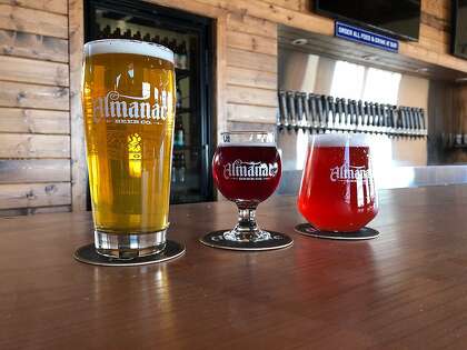 A lineup of brews from Almanac Beer Co. The Alameda brewery took home an award for its Apricot Sournova.