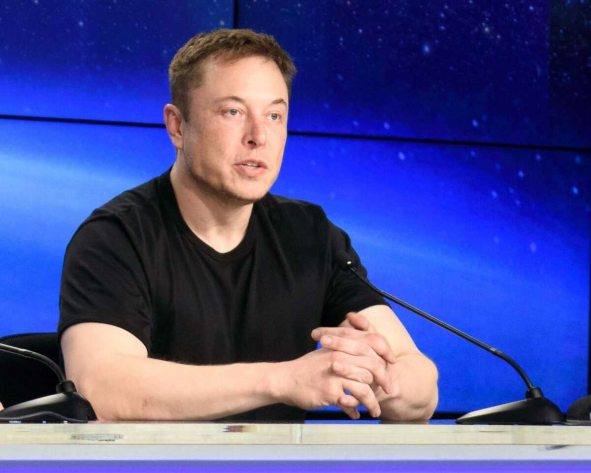 SpaceX CEO Elon Musk meets the press at NASA’s Kennedy Space Center.