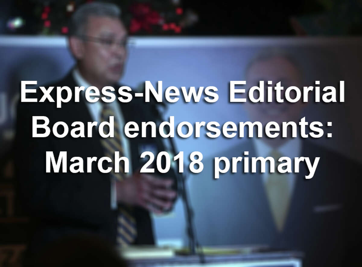 Click through the slides to learn more about the Bexar County candidates for the 2018 Republican and Democratic primaries endorsed by the San Antonio Express-News Editorial Board.