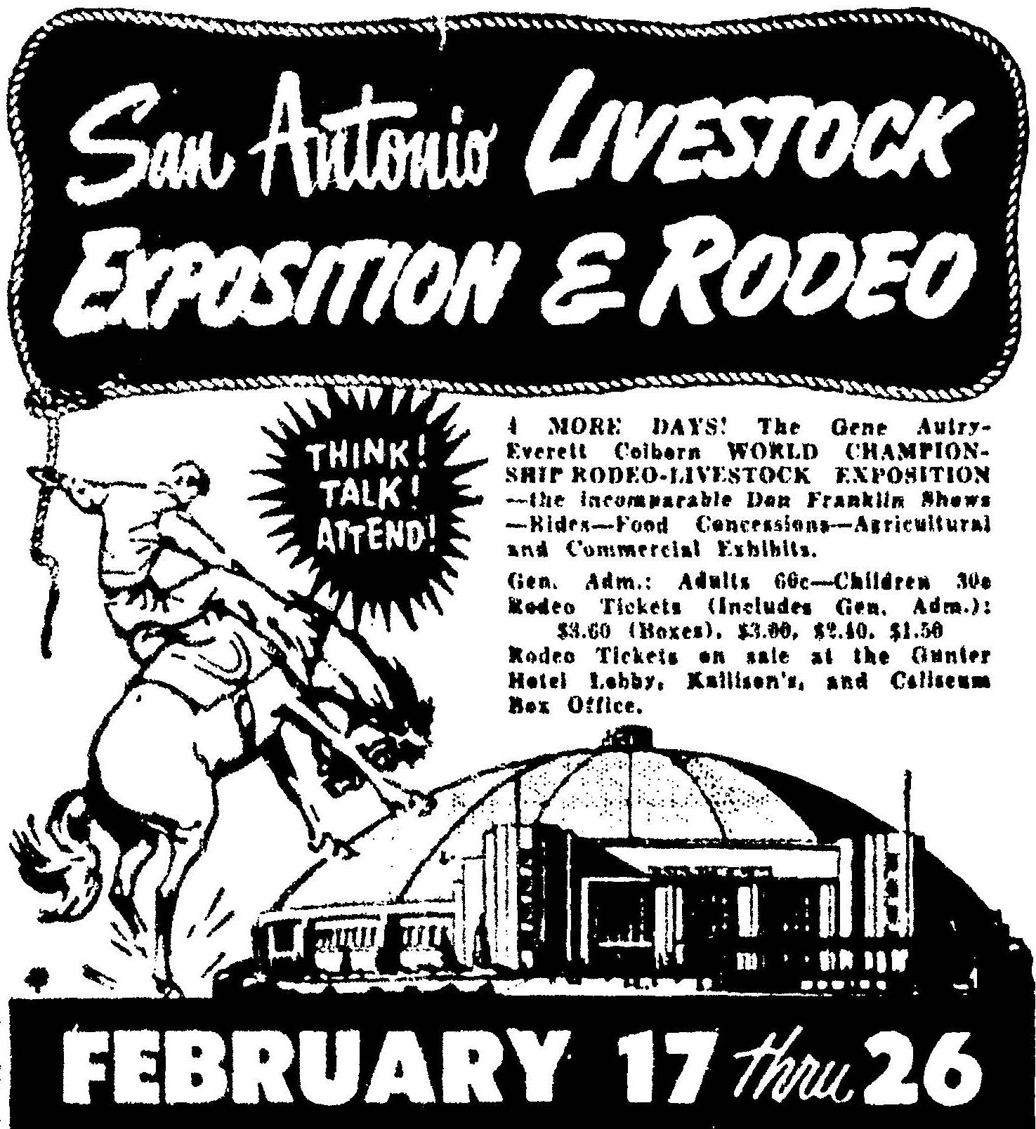 The rodeo got its start in 1950, with 5,000 visitors the first day