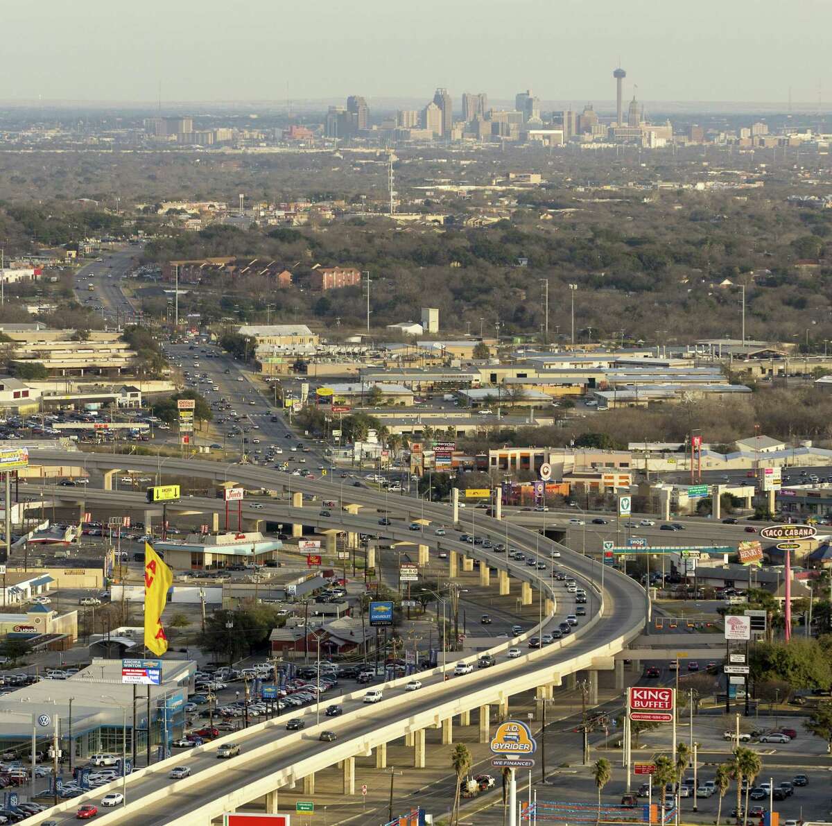 Bandera Road’s future — treelined boulevard or elevated highway?
