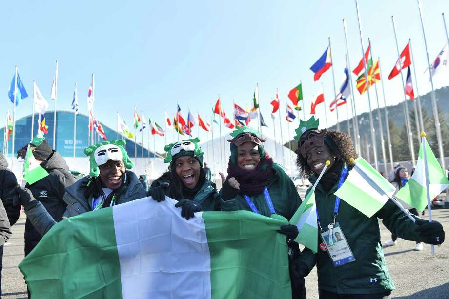 Image result for 24th Winter Olympic Games: Nigerian Bobsled team return to jubilant welcome