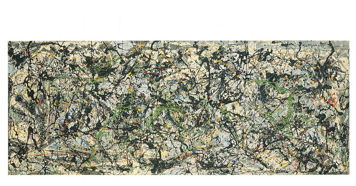 Jackson Pollock, Lucifer, 1947, oil on canvas, 41 3/16 X 105 1/2 in., Anderson Collection at Stanford University, Gift of Harry W. and Mary Margaret Anderson, and Mary Patricia Anderson Pence,2014.1.019. � 2014 The Pollock-Krasner Foundation / Artists Rights Society (ARS), New York. Reproduction, including downloading of ARS member works is prohibited by copyright laws and international conventions without the express written permission of Artists Rights Society (ARS), New York.