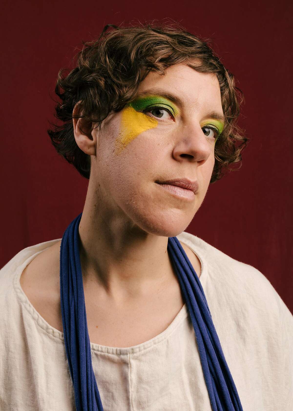 Merrill Garbus of Tune-Yards at her studio in Oakland, Calif., Jan. 10, 2018. The indie-pop musician applied lessons learned while DJ-ing and attending a workshop on race to her new album, �I Can Feel You Creep Into My Private Life.� (Peter Prato/The New York Times)