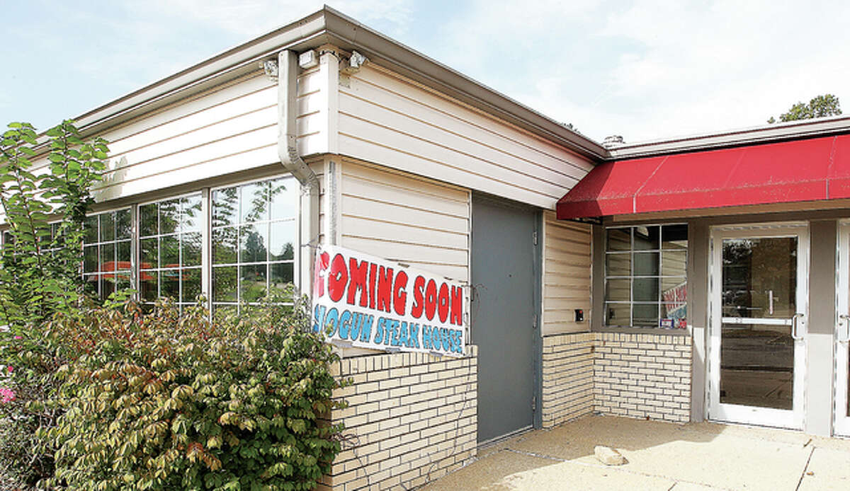The former Golden Corral restaurant building, at the corner of Humbert Street and the Homer Adams Parkway, will soon become a Shogun steak house.