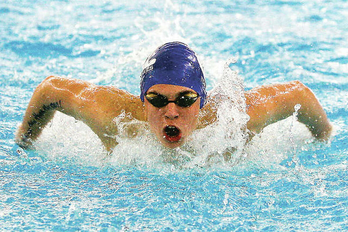 TCAY Tidalwaves swimmer Matt Daniel is one of the 15-21 boys group that coach Nancy Miller said is ready ‘to rock and roll.’ Daniel is shown swimming the 200 yard butterfly at the Heartland Area Championships last season.