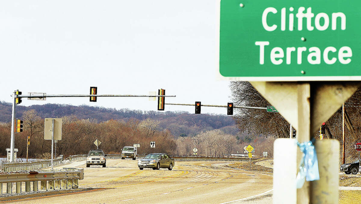 Great River Road at Clifton Terrace Road in Godfrey is one of the areas where cellphone calls to the 911 system may be routed to a Missouri agency in an emergency instead of to Madison County.