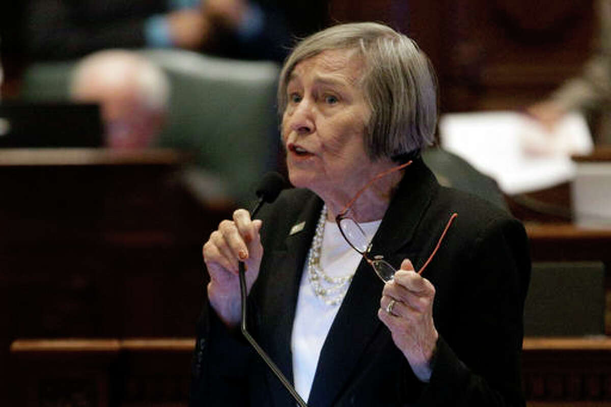 Seth Perlman | AP Rep. Barbara Flynn Currie, D-Chicago, speaks to lawmakers at the Capitol in Springfield. A group of Illinois lawmakers have agreed on a framework for making the way Illinois funds its schools more equitable. The framework announced Wednesday would create funding targets for each district, based on student population needs. It's estimated to cost the state an additional $3.5 billion to $6 billion.