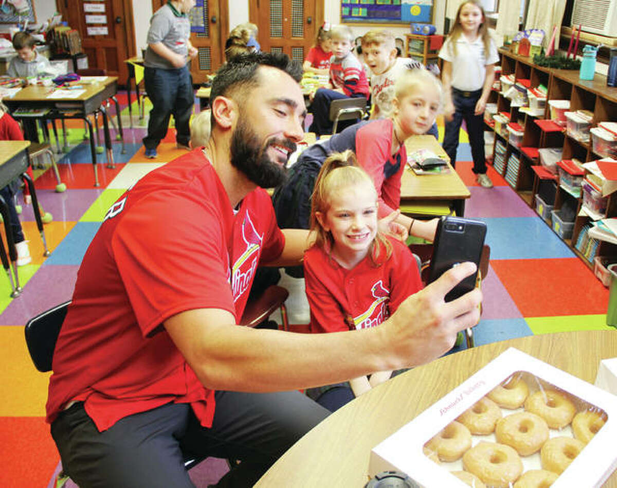 Matt Carpenter with his wife and kids