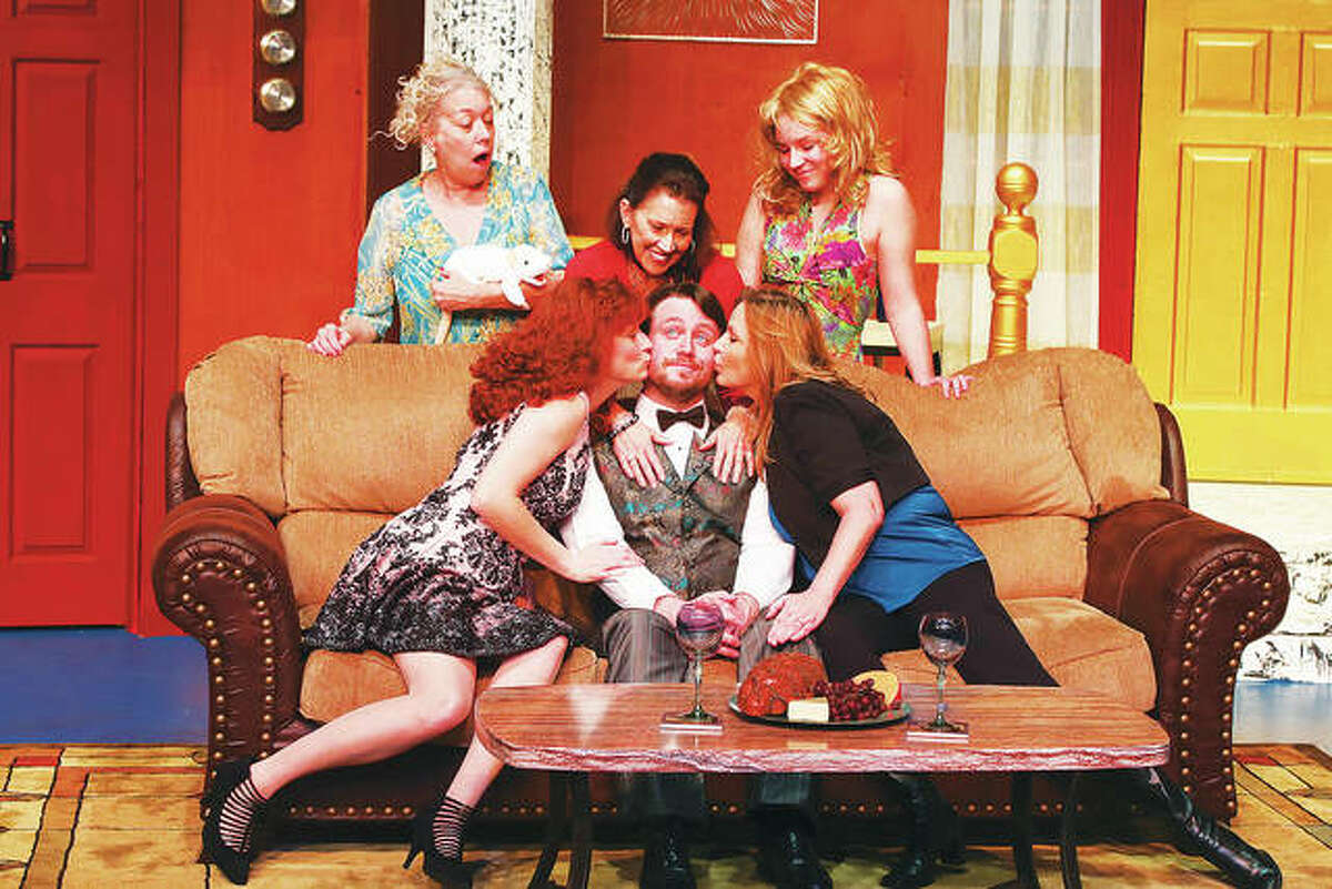 Alton Little Theater presents “Who’s In Bed with the Butler,” Friday, Feb. 9, through Sunday, Feb. 18, with Christine Newport, Claudia Herndon, Shawn Chevalier, Alison Beach and Olivia Spangler, who join the “butler,” Kelly Hougland, on stage.