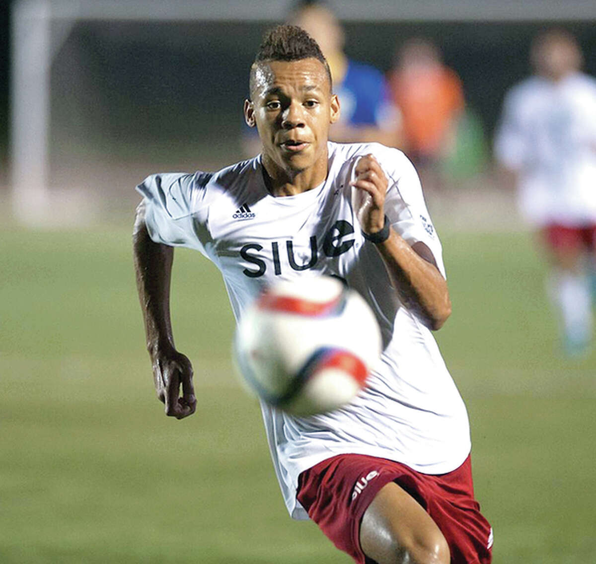 SIUE junior Devyn Jambga has been named the Missouri Valley Conference men’s soccer Offensive Player of the Week. The native of Harrare, Zimbabwe, led the Cougars to a pair of wins, scoring two goals and adding an assist.