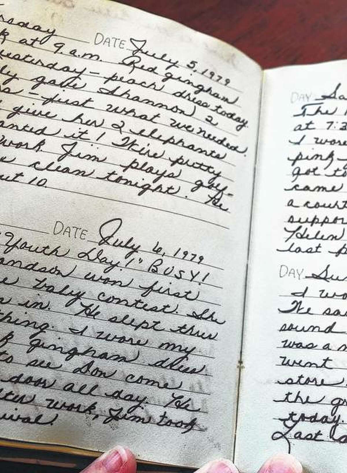 A diary found in the basement ceiling of a Beardstown house has a final entry of 1979. The property owners hope to find the owner of the keepsake.