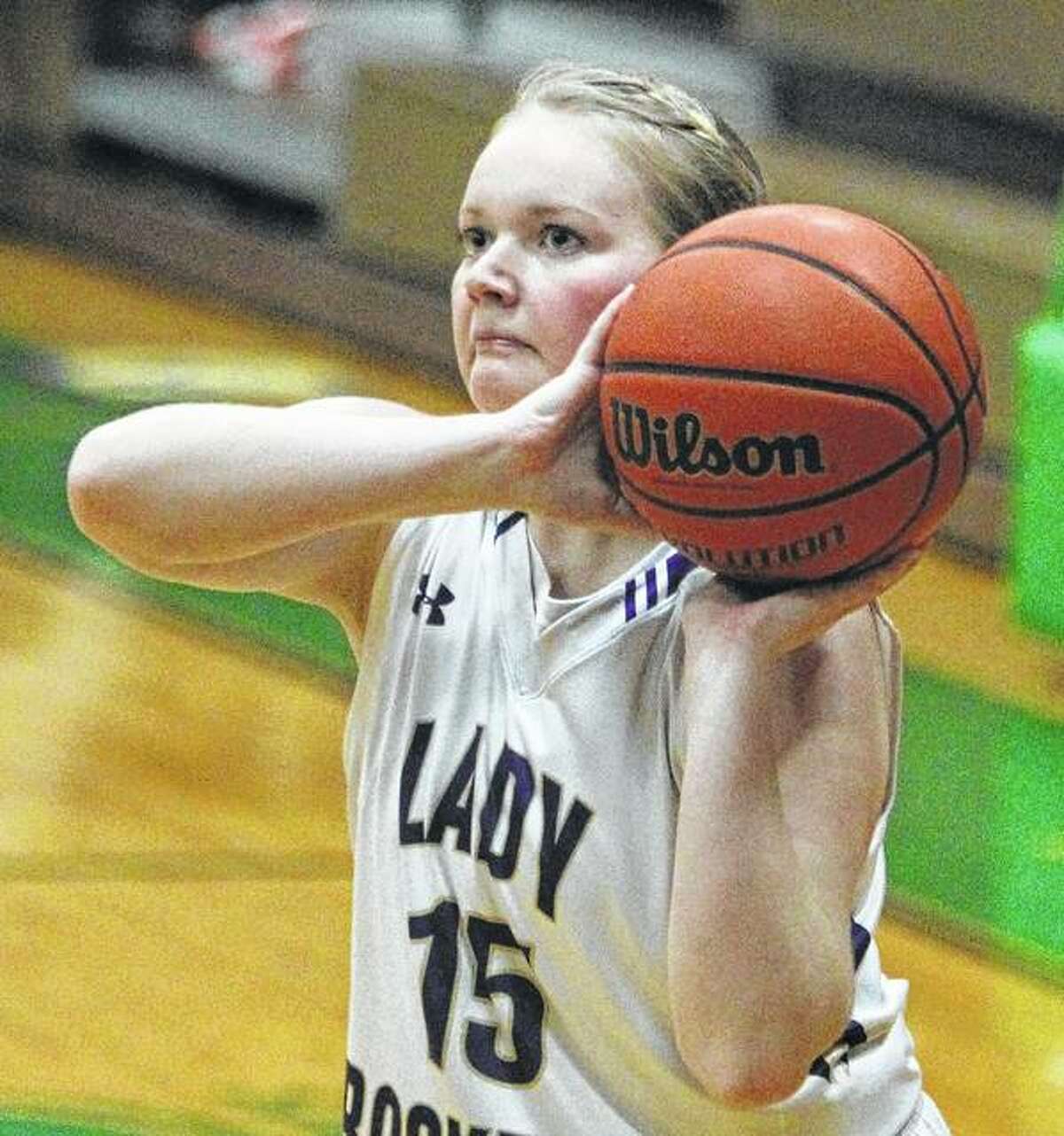 Routt’s Mallory Martin puts up a shot during a game against Greenfield-Northwestern Saturday.