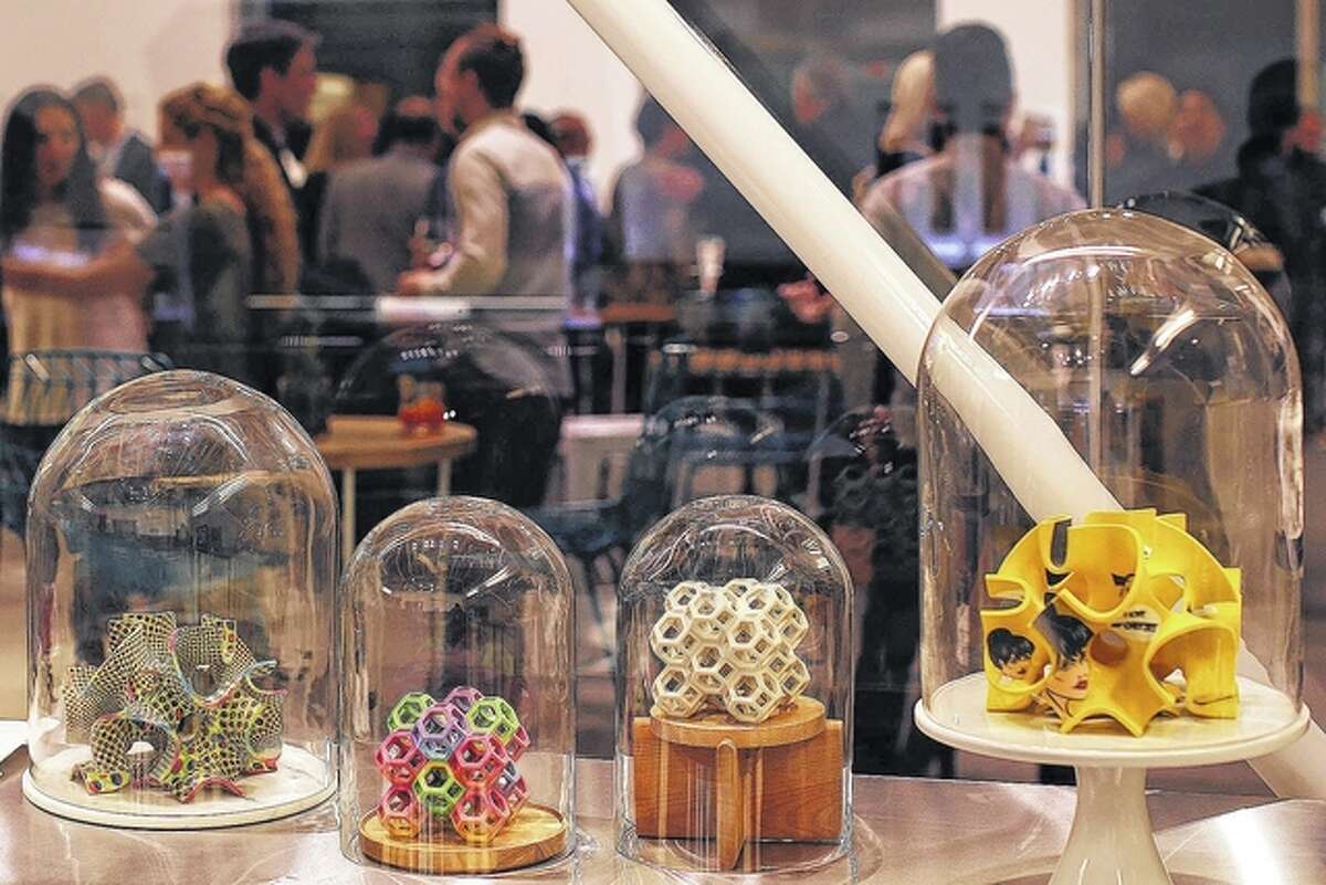 Examples of 3D printed food items on display. Rick Loomis | Los Angeles Times (TNS)