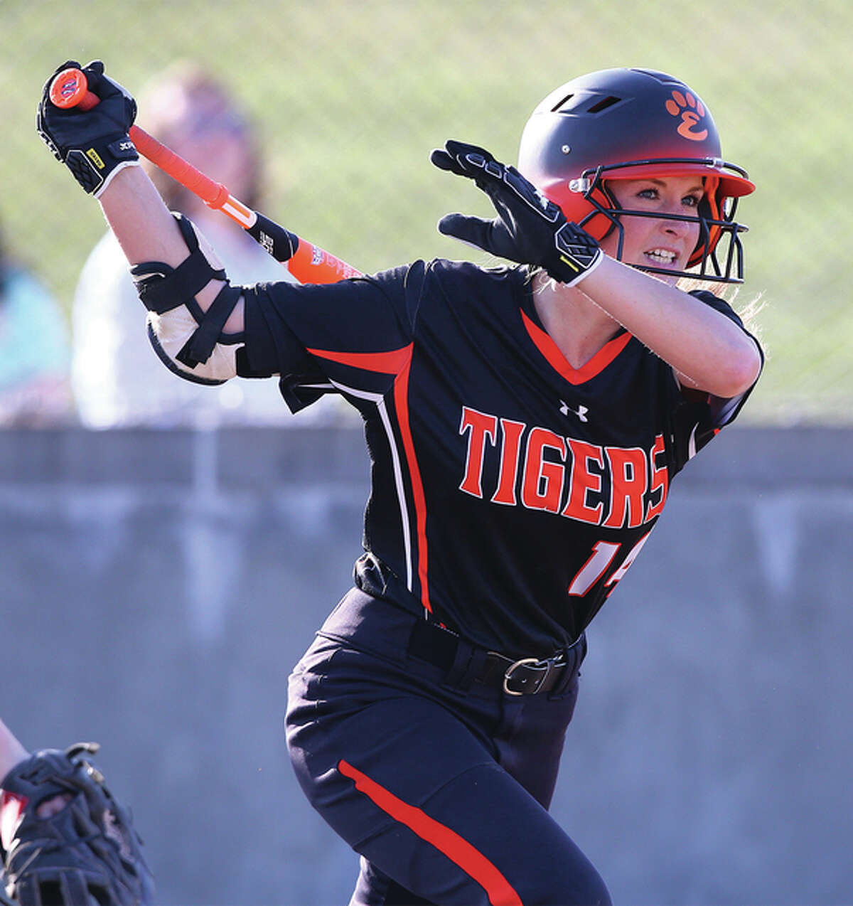 Edwardsville’s senior center fielder Rachel Anderson, a four-year starter headed to Southeast Missouri, leads the Tigers with a .600 batting average and 26 RBI.