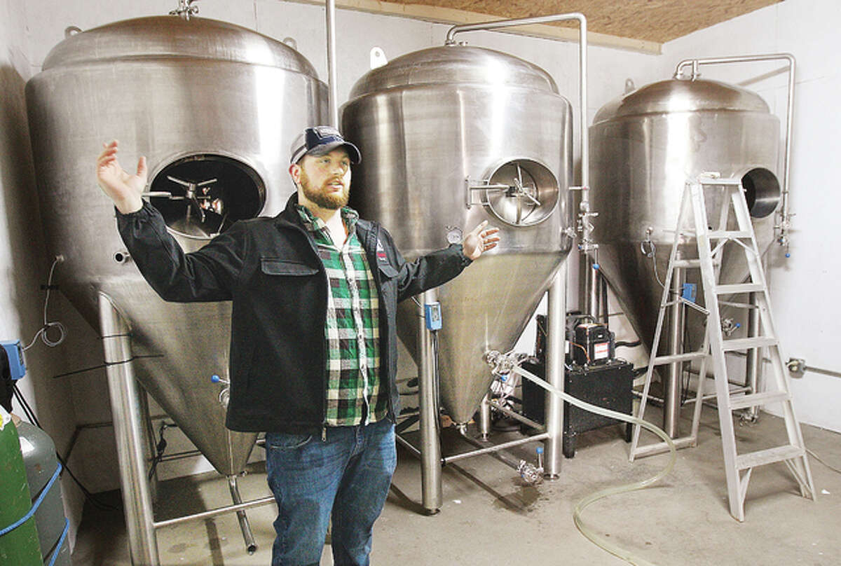 Richard Blevens, one of the owners of Templar Brewing, talks about his new operation located in the warehouse portion of the old Milton School building on Milton Road in Alton. The brewing operation is setting up in the new location.