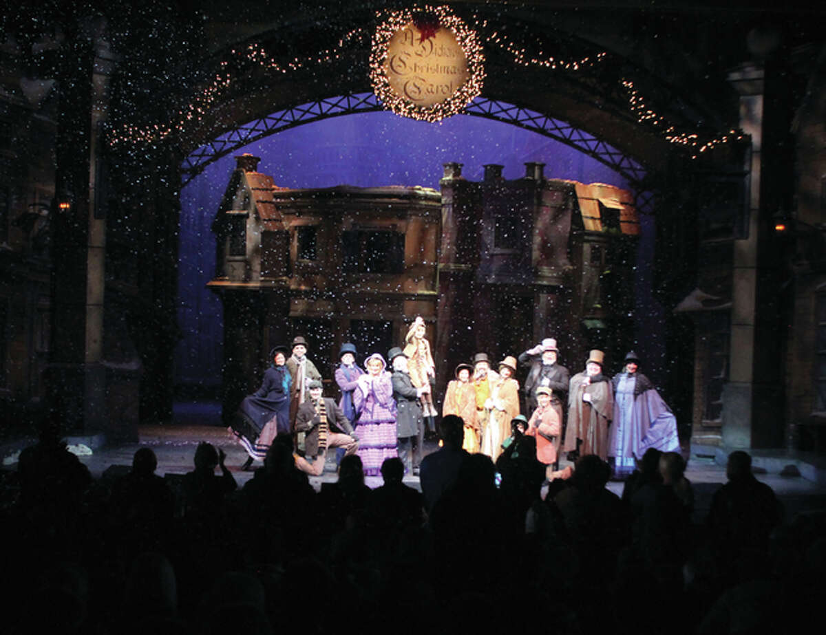 Scott Cousins/For the Telegraph The cast of "A Dickens Christmas Carol" performs at Silver Dollar City in Branson. The show, now in its 13th season, is a very popular attraction during the 1880s-themed amusement park's "And Old Fashioned Christmas."