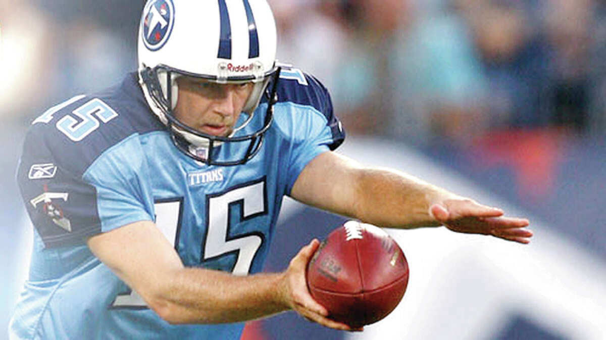 Marquette Catholic High graduate Craig Hentrich, shown in action as a punter for the Tennessee Titans, will have his No. 15 Marquette football jersey retired in ceremonies prior to the Marquette-Roxana boys basketball game at 7 p.m. on Feb. 12 at Marquette.