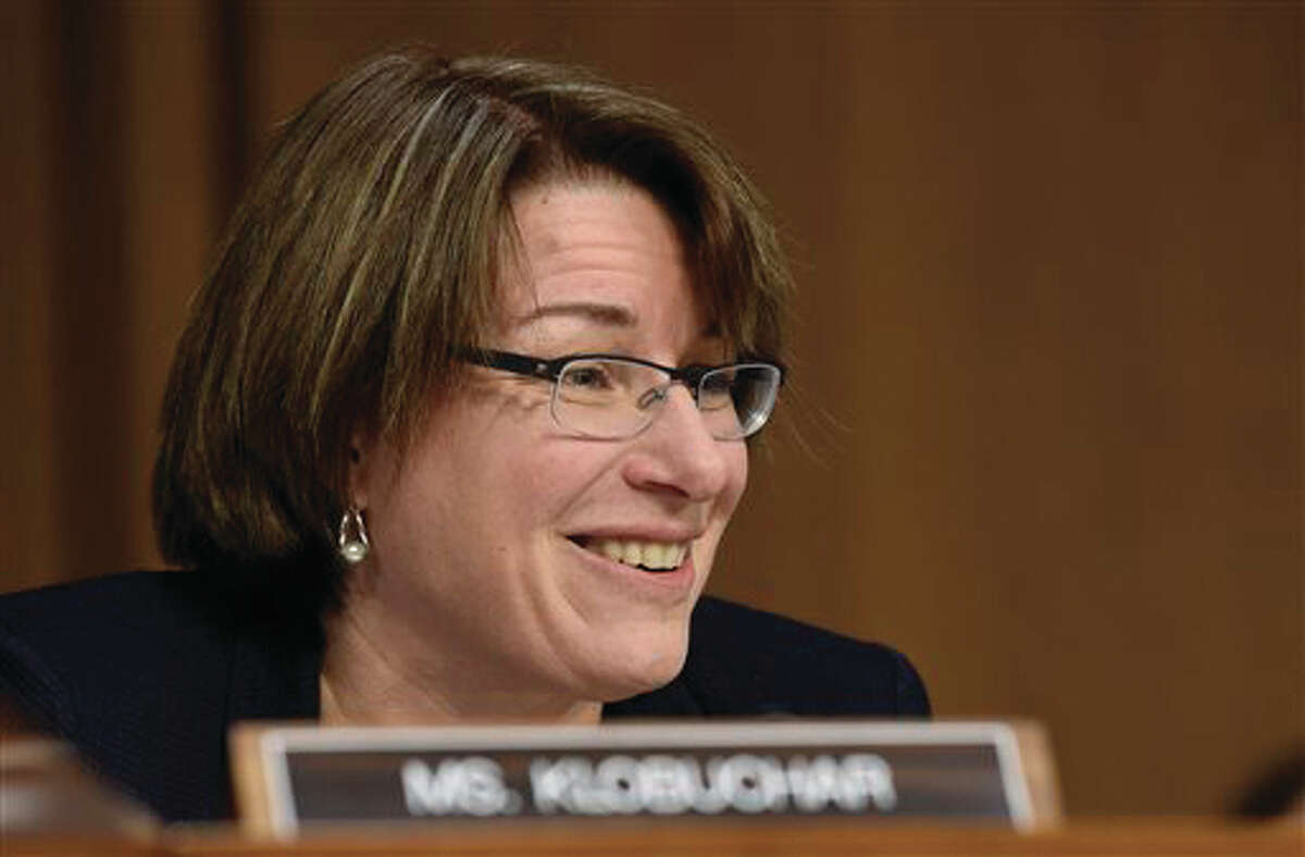 In this Jan. 28 file photo, Sen. Amy Klobuchar, D-Minnesota. is seen on Capitol Hill in Washington. Klobuchar is a possible Supreme Court pick by President Obama.