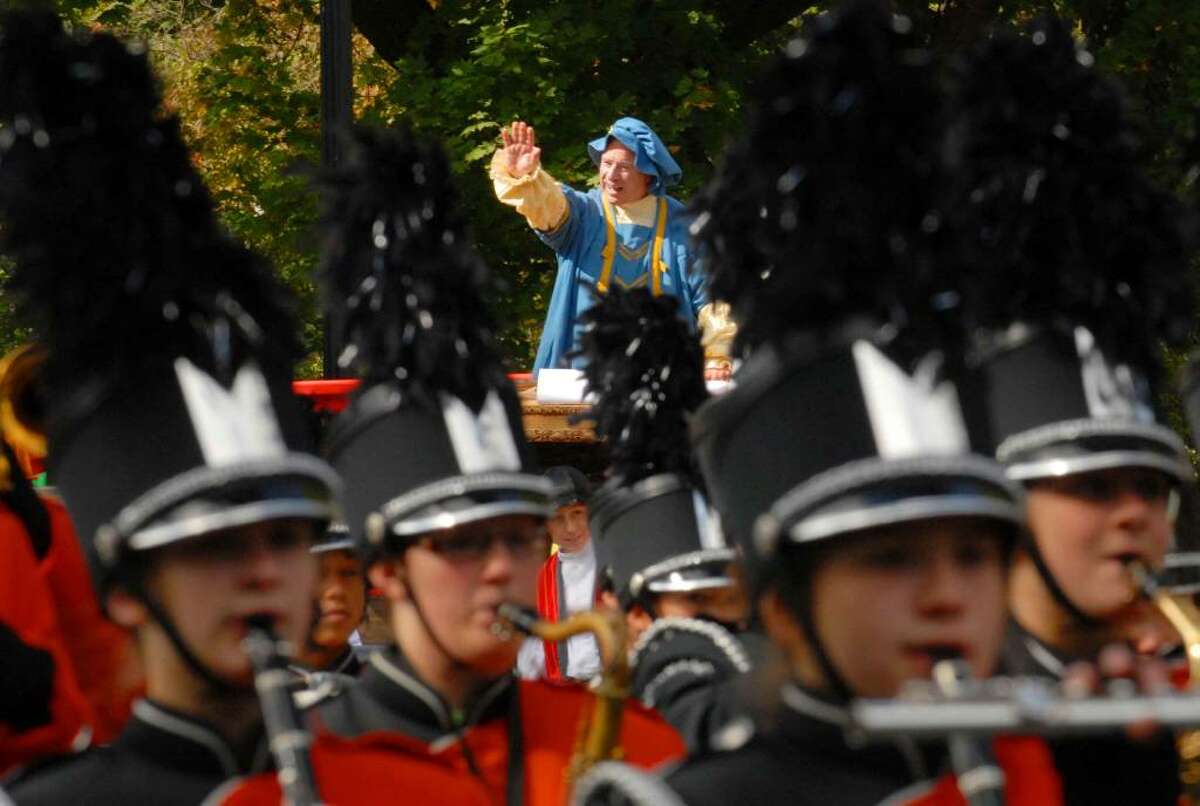 A Christopher Columbus reenactor takes part in the festivities of the 18th Annual Columbus Parade and Italian Festival at Washington Park in Albany on Saturday, Oct. 10. (Michael P. Farrell / Times Union )