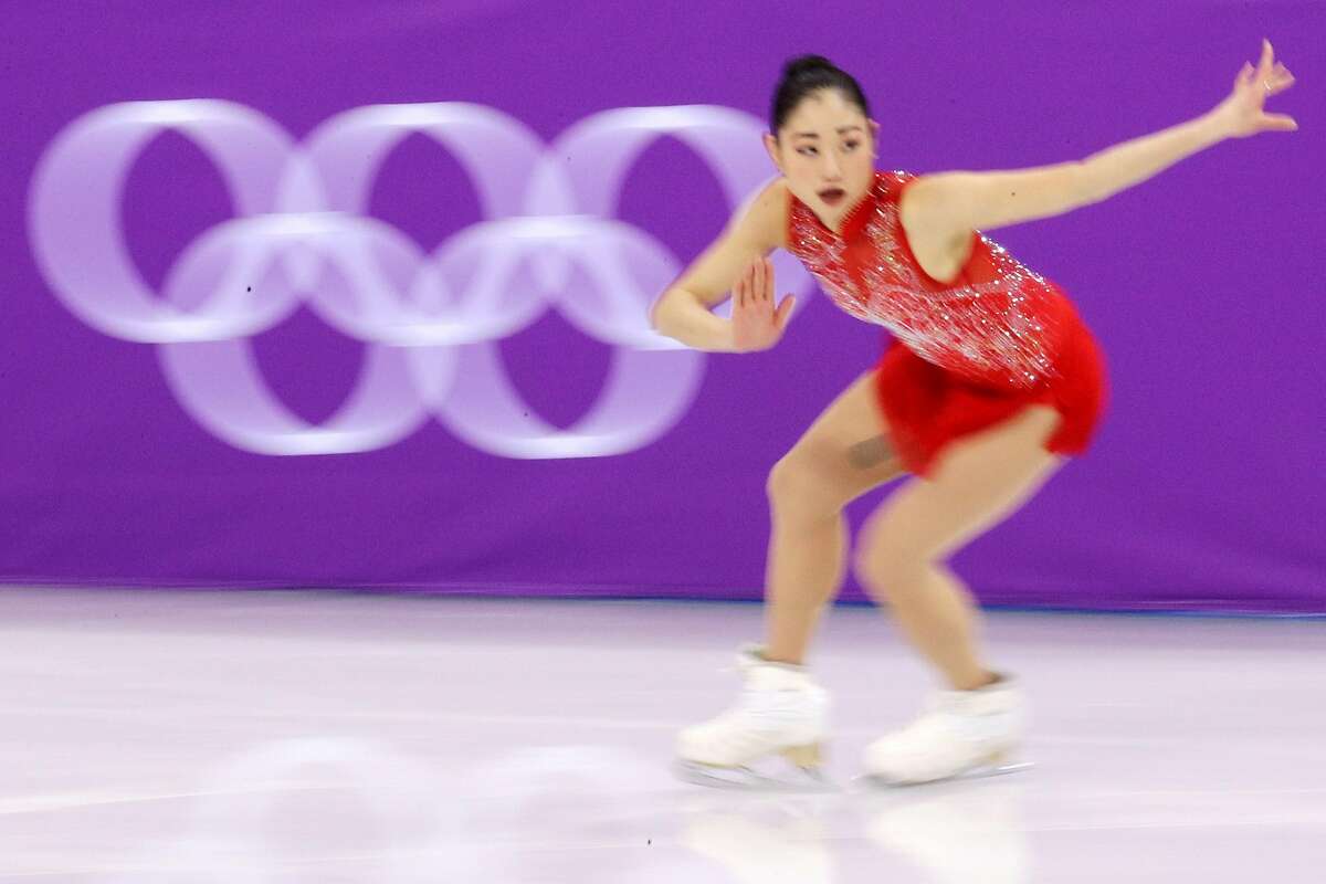 Mirai Nagasu of the United States of America competes in the Figure Skating Team Event Ladies Single Free Skating on day three of the PyeongChang 2018 Winter Olympic Games at Gangneung Ice Arena on February 12, 2018 in Gangneung, South Korea.