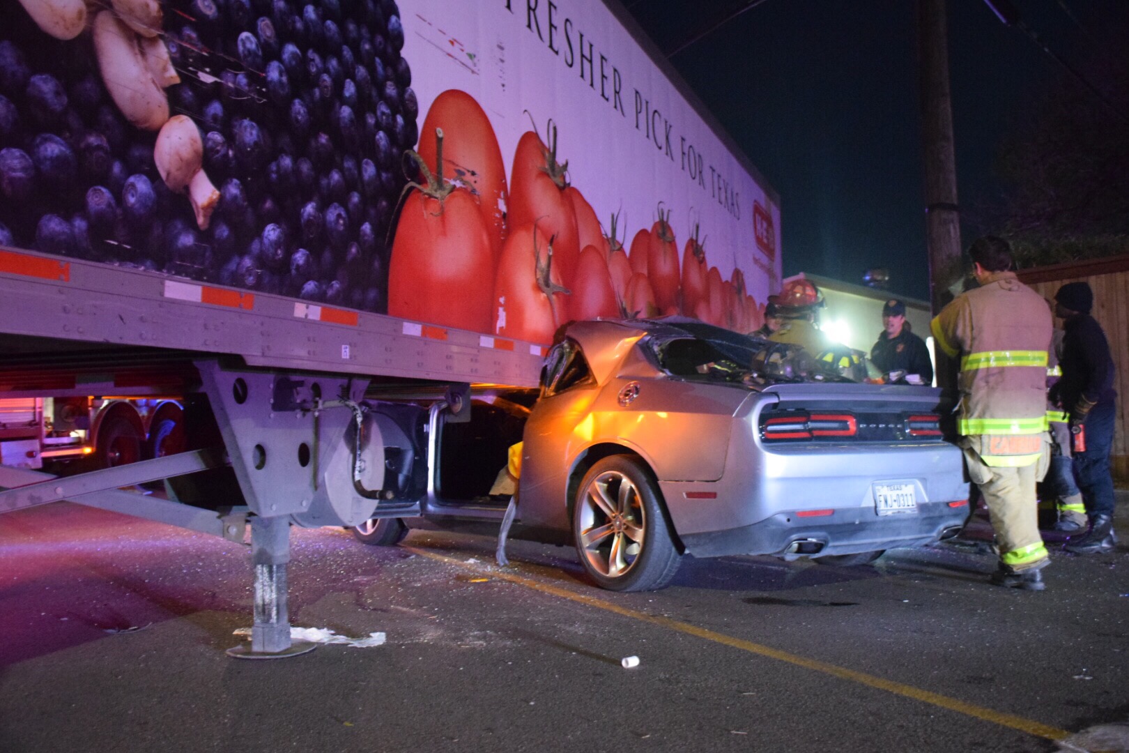 Driver hospitalized after crashing into H-E-B delivery truck in San Antonio