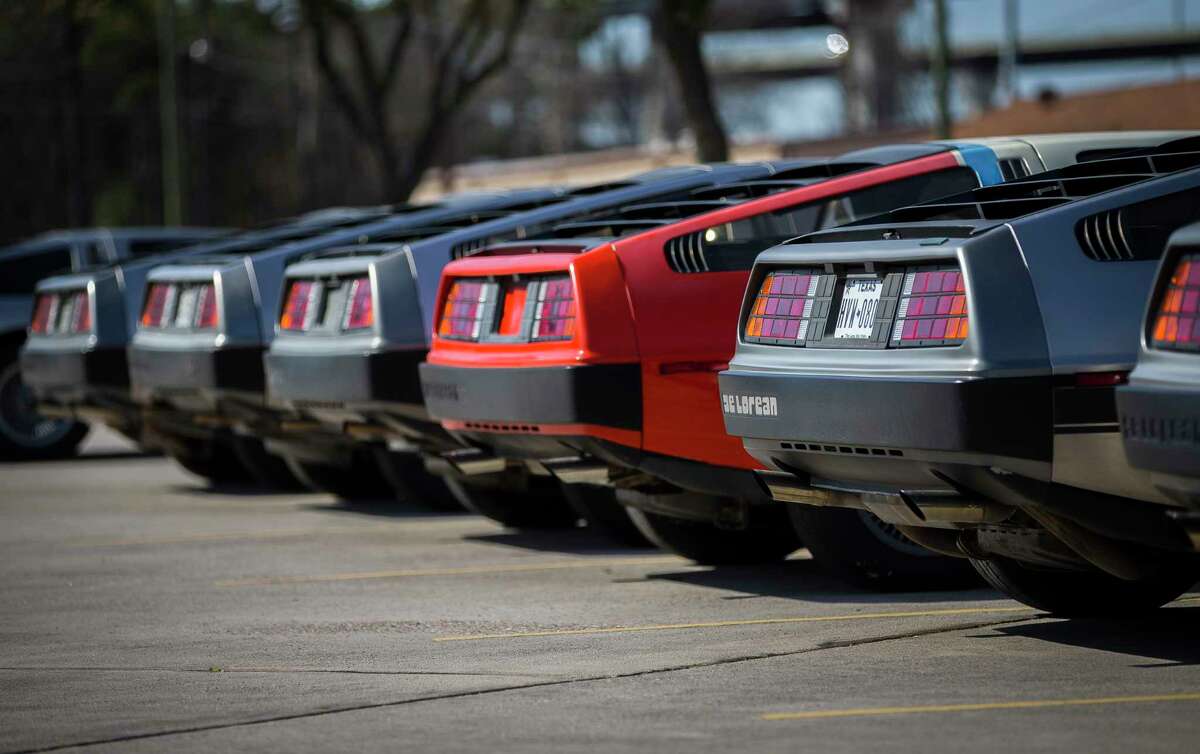 DeLoreans are lined up outside the DeLorean Motor Company, Wednesday, Jan. 31, 2018, in Humble. ( Mark Mulligan / Houston Chronicle )