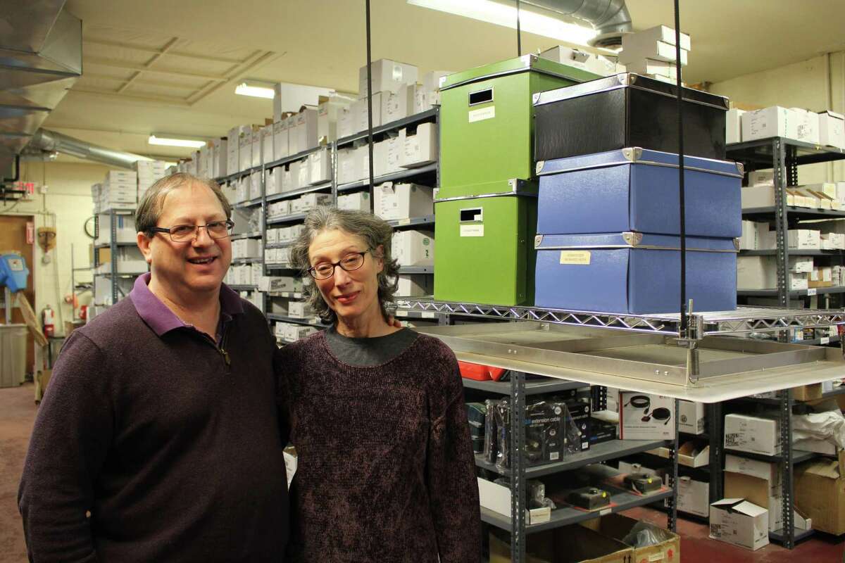 (Left to right) Dave and Ruth Berliner stand next to their SpaceLift.