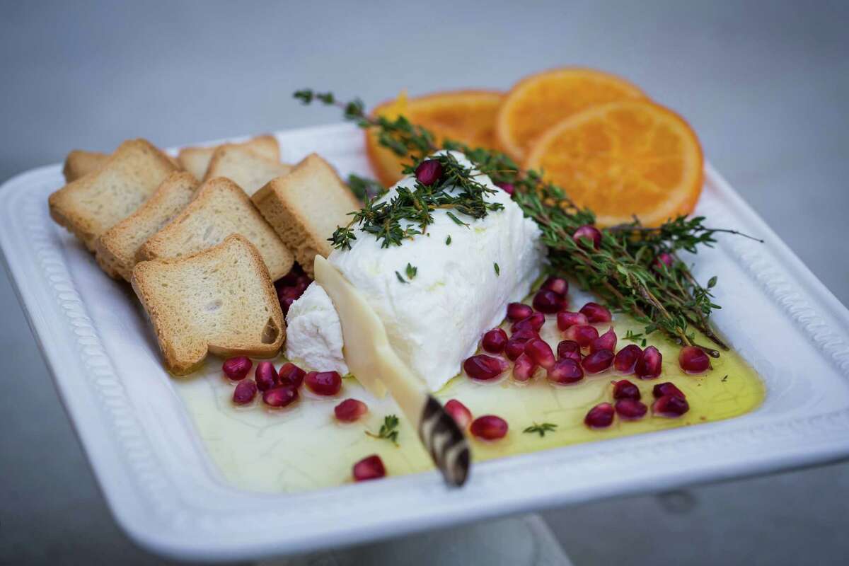 ﻿Warm Chevre with Rosemary Oil