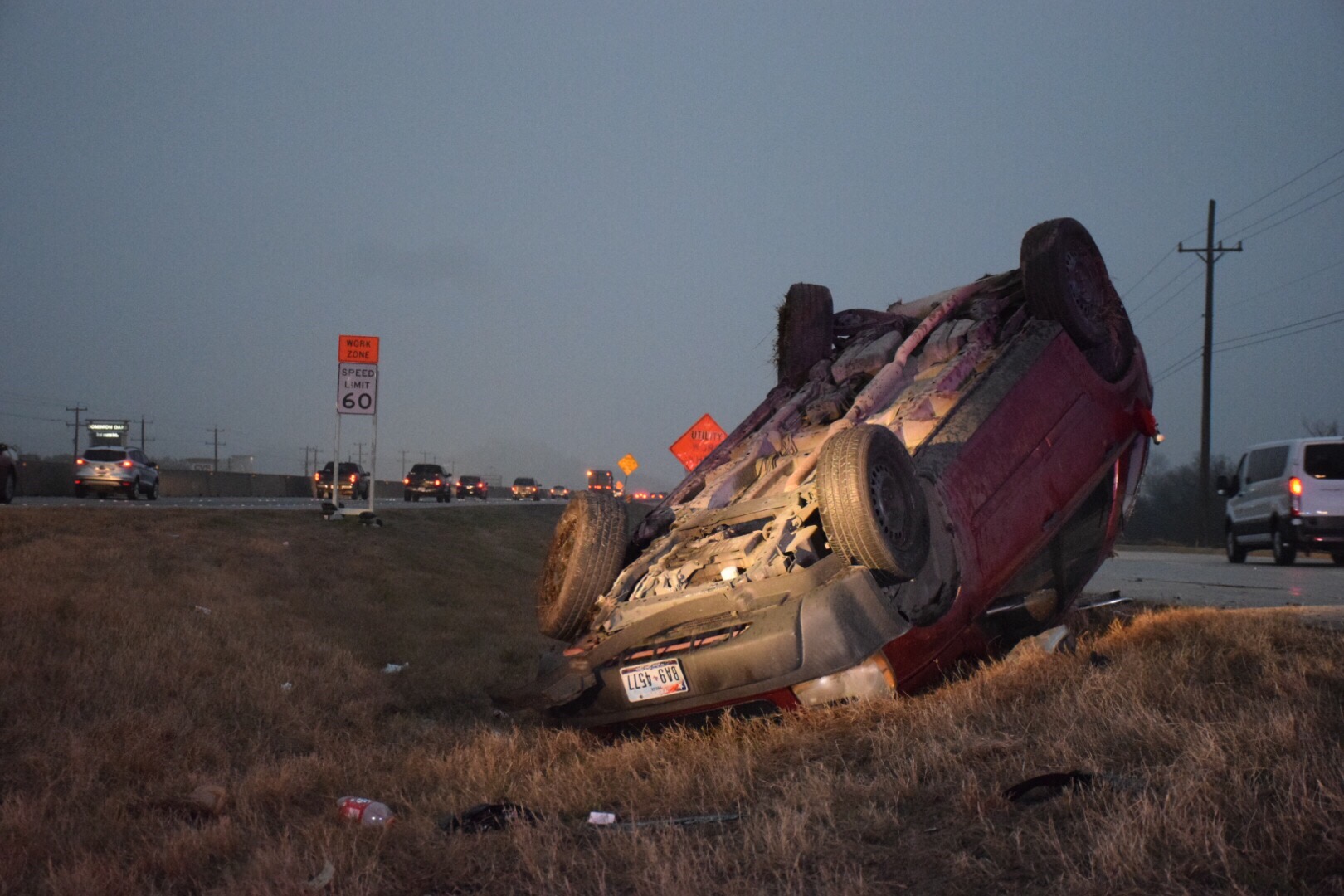 Driver Walks Away From Rollover Crash On I-10 Near The Dominion