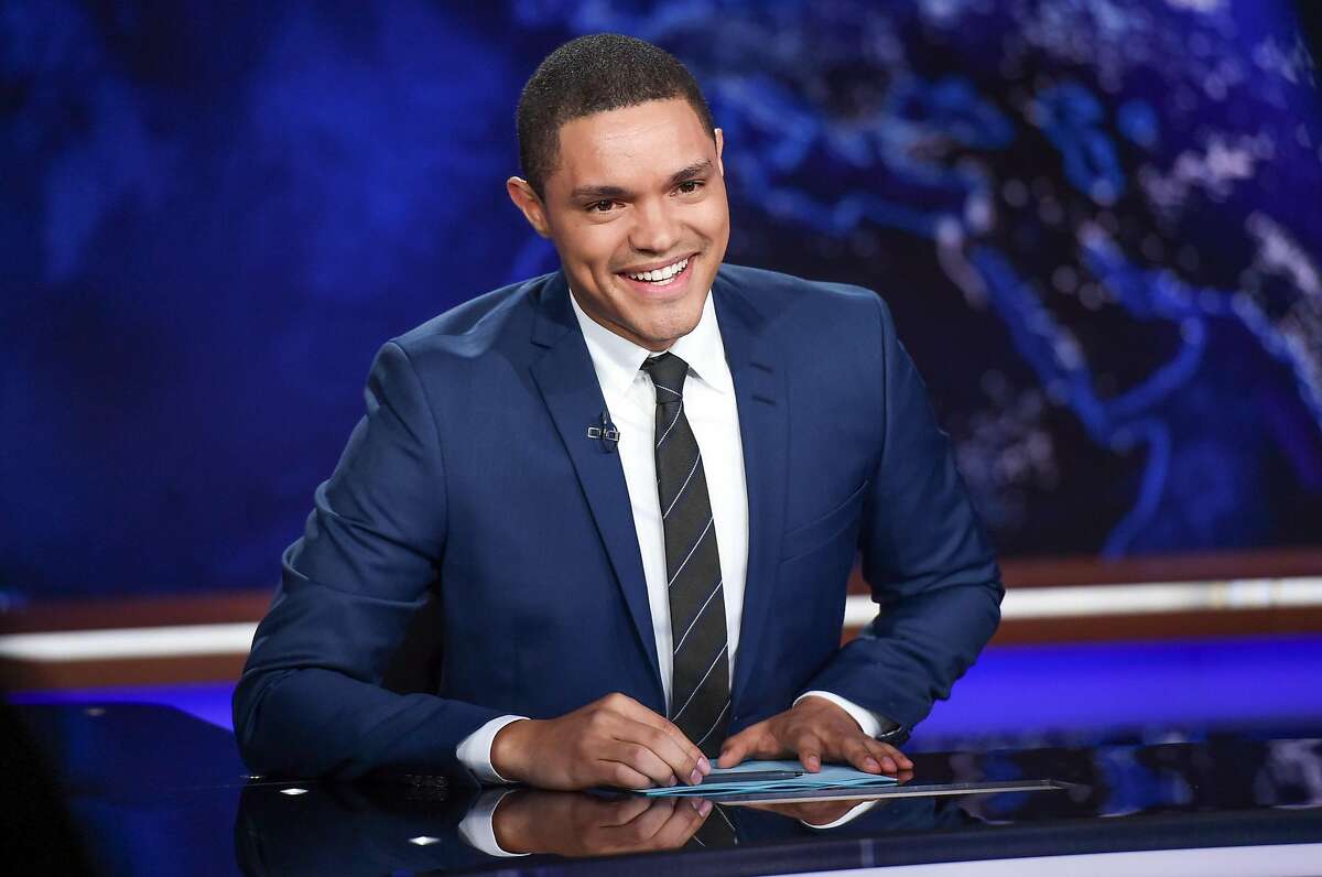 FILE - In this Sept. 29, 2015 file photo, Trevor Noah appears on set during a taping of "The Daily Show with Trevor Noah" in New York. Comedy Central says �Daily Show� host Trevor Noah underwent an emergency appendectomy Wednesday, Nov. 4. The procedure went well and Noah was expected back on the show on Thursday, the network said. A repeat episode was to be aired Wednesday. (Photo by Evan Agostini/Invision/AP, File)