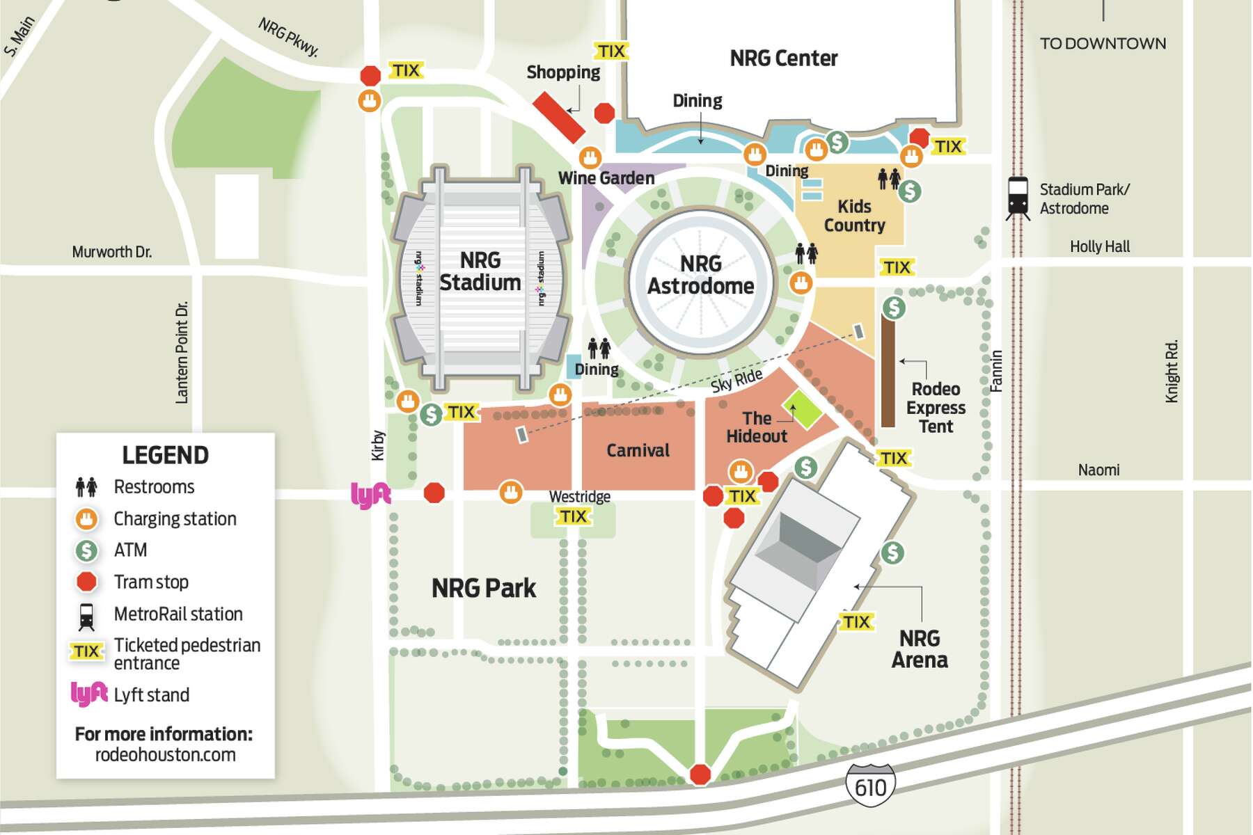 Houston Rodeo Parking Map How To Get To Rodeohouston Without Driving To Nrg