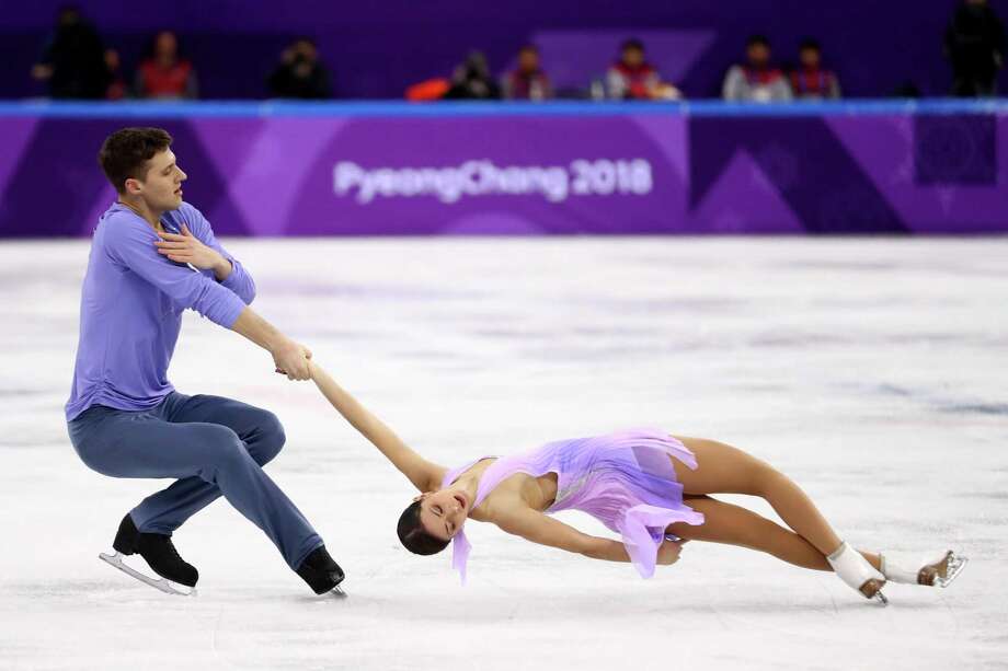 GANGNEUNG, SOUTH KOREA - FEBRUARY 14:  Natalia Zabiiako and Alexander Enbert of Olympic Athlete from Russia compete during the Pair Skating Short Program on day five of the PyeongChang 2018 Winter Olympics at Gangneung Ice Arena on February 14, 2018 in Gangneung, South Korea.  (Photo by Dean Mouhtaropoulos/Getty Images) Photo: Dean Mouhtaropoulos / Getty Images / 2018 Getty Images