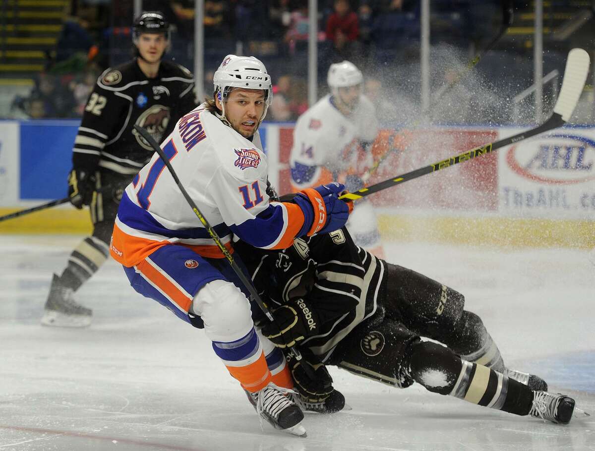 Chris Langkow was a centerman for the Sound Tigers and is now the acting captain for the Worcester Railers.