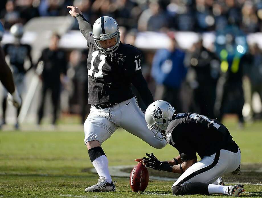 OAKLAND, CA - NOVEMBER 24:  Sebastian Janikowski #11 of the Oakland Raiders kicks a fifty-two yard field goal against the Tennessee Titans during the first quarter at O.co Coliseum on November 24, 2013 in Oakland, California.  (Photo by Thearon W. Henderson/Getty Images) Photo: Thearon W. Henderson, Getty Images