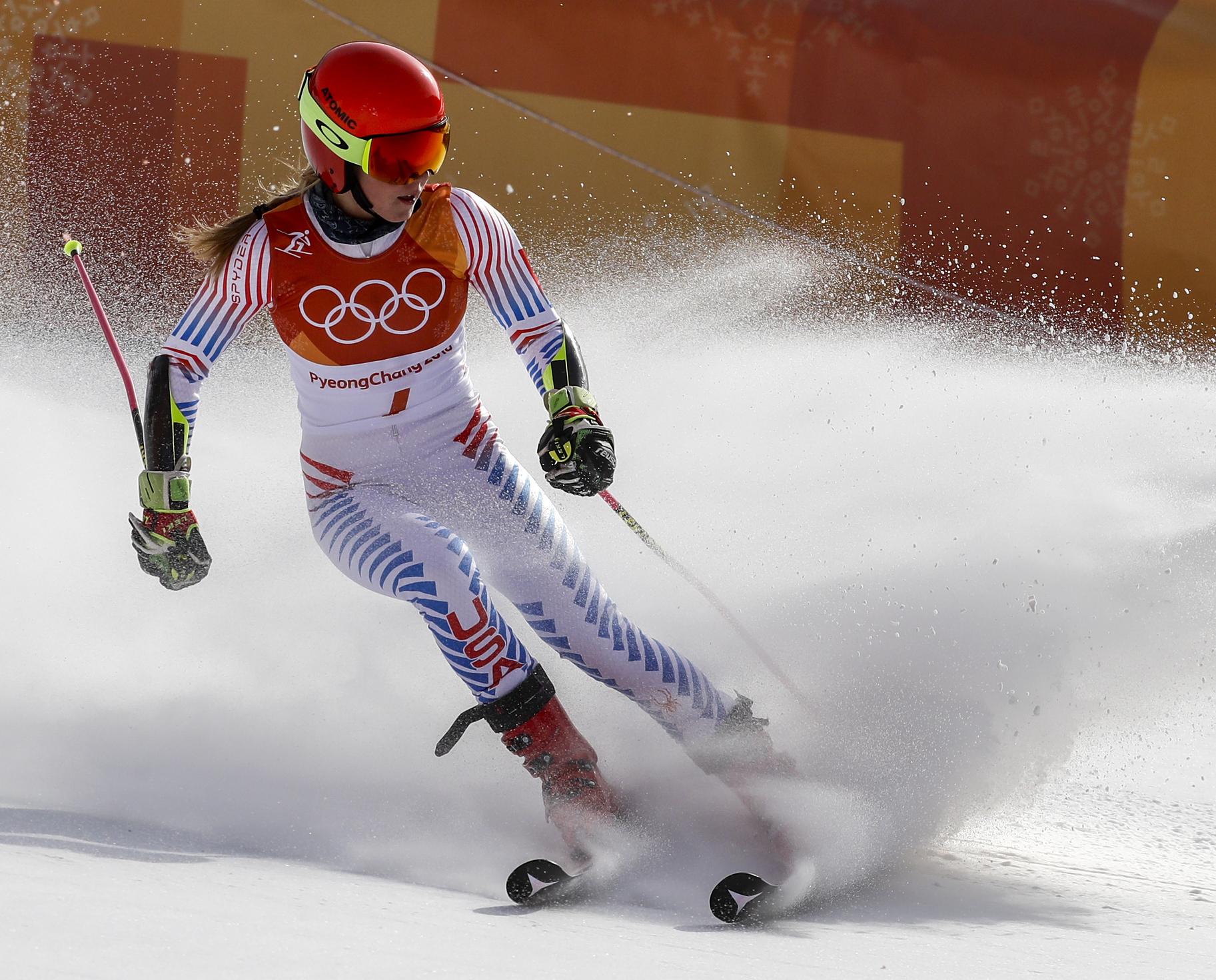 U.S. skier Mikaela Shiffrin wins Olympic giant slalom gold medal