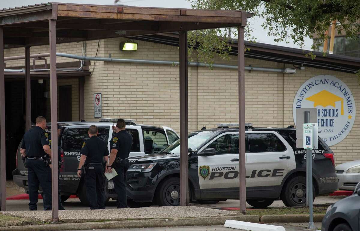 Thursday morning: School officials find a firearm in the hoodie of a student entering Houston Can Academy. The student, Jaquinn Alani Smith, 17, was later arrested. No one was injured. 