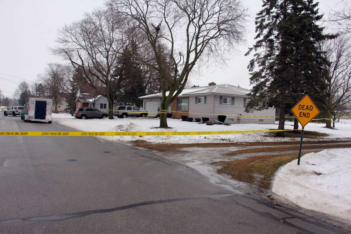 Police are on scene Thursday morning at a residence in the 500 block of Beach Street in the village of Sebewaing.