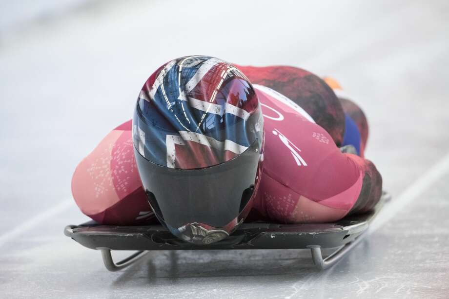 skeleton athletes are wearing some very cool helmets