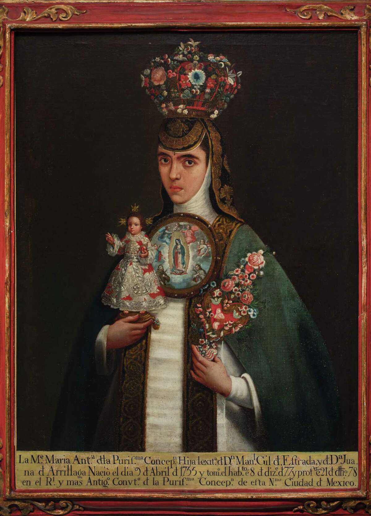 A portrait by an unknown artist of Sister Maria Antonia of the Immaculate Conception, dated to the late 18th century, depicts the moment the young woman began her cloistered life.