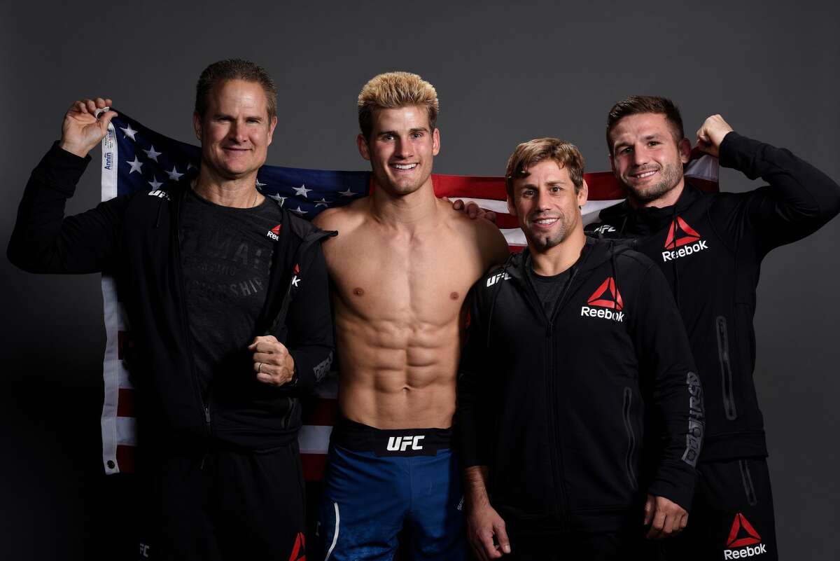 NORFOLK, VA - NOVEMBER 11: Sage Northcutt poses for a post fight portrait backstage during the UFC Fight Night event inside the Ted Constant Convention Center on November 11, 2017 in Norfolk, Virginia. (Photo by Mike Roach/Zuffa LLC/Zuffa LLC via Getty Images)