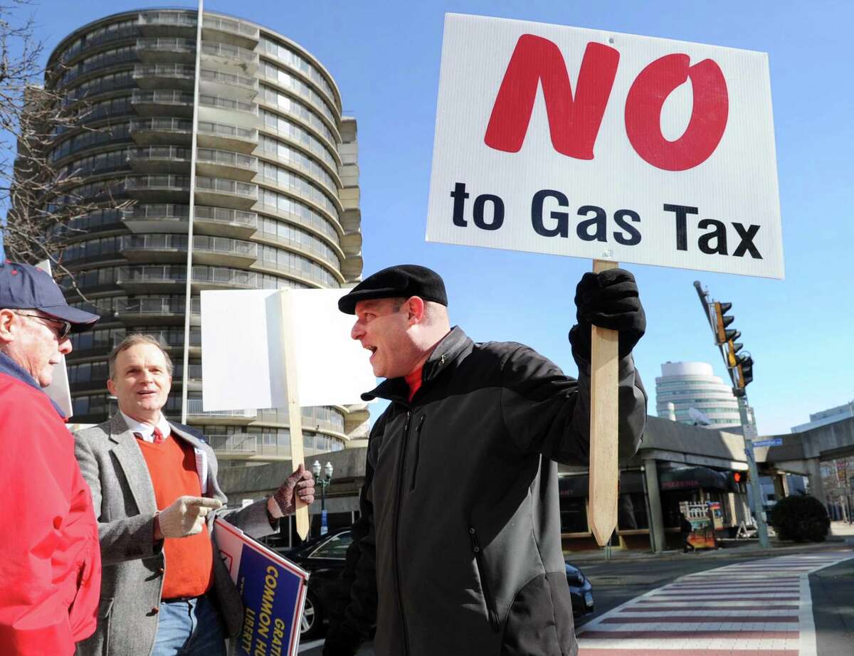 Business owners hold Stamford protest against proposed state taxes